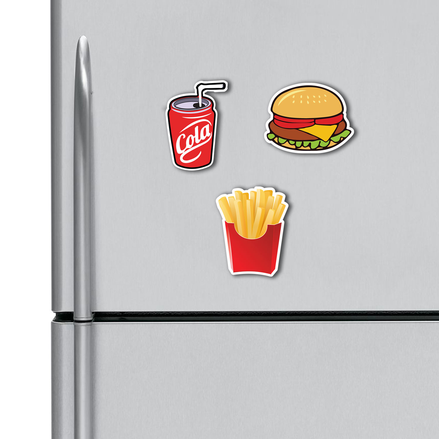 Cola Burger French fries Fridge Magnets Combo