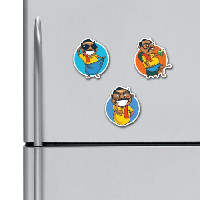 South Indian Anna ( Pack Of 3 ) Fridge Magnets Combo