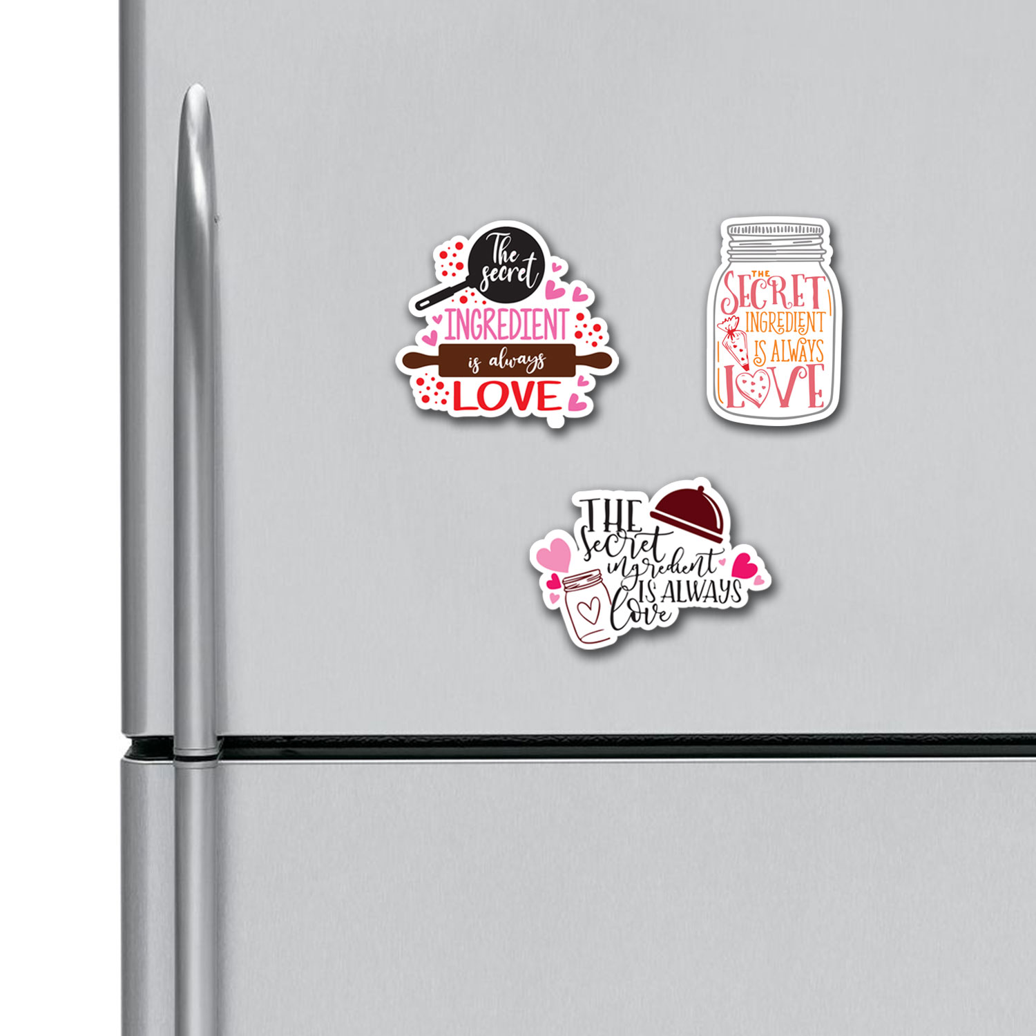 The Secret Ingredients is Always Love Fridge Magnets Combo