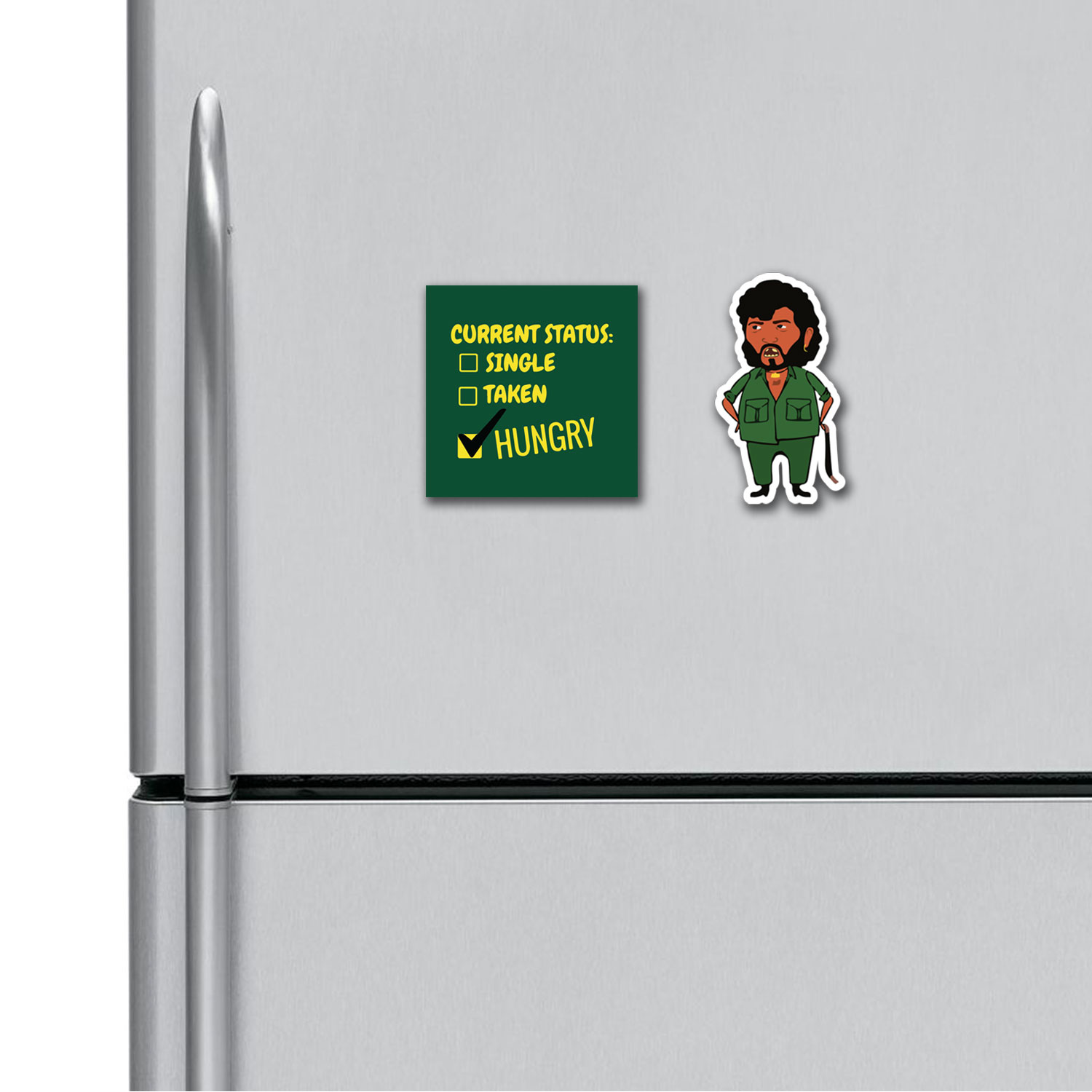 Gabbar Current Status Hungry Fridge Magnets Combo