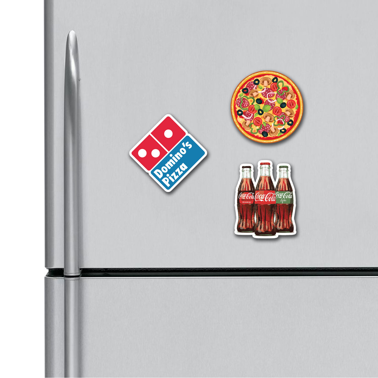 Dominoz Pizza Logo Pizza Coca Cola Fridge Magnets Combo