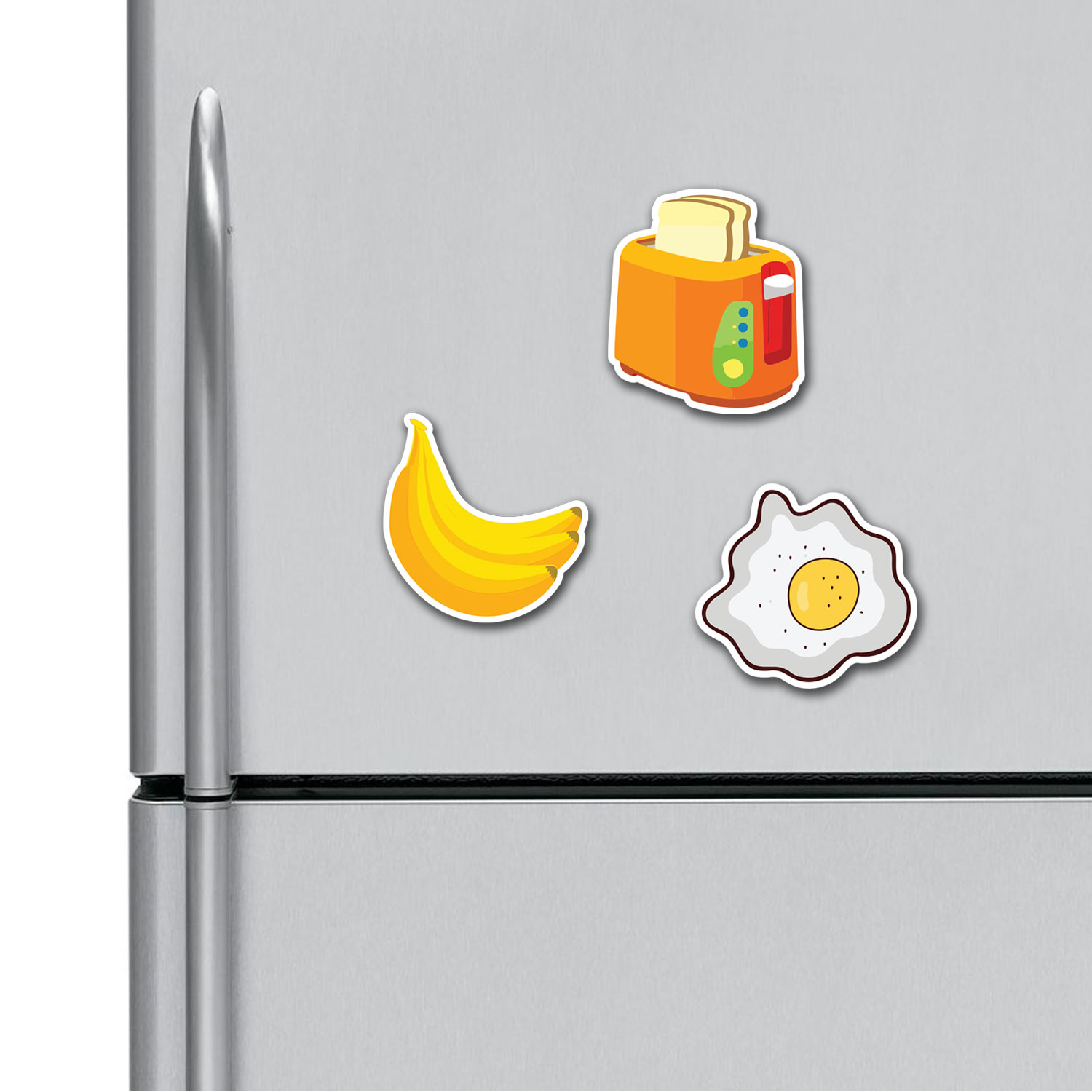 Banana Omlette Toaster Fridge Magnets Combo