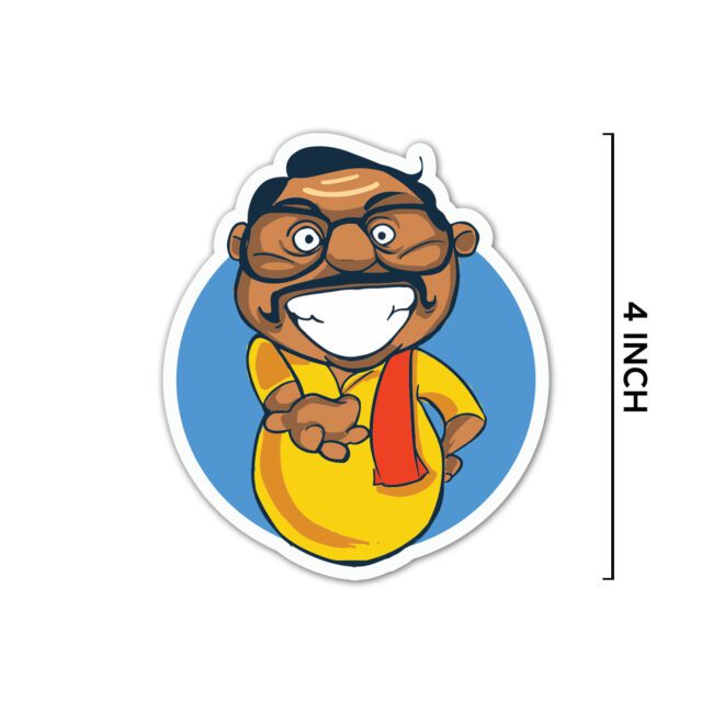 South Indian Anna ( Pack Of 4 ) Fridge Magnets Combo - Image 2