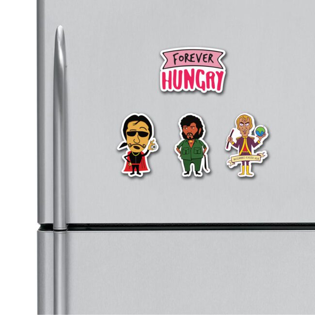 Forever Hungry Funny Characters ( Pack of 4 ) Fridge Magnets Combo