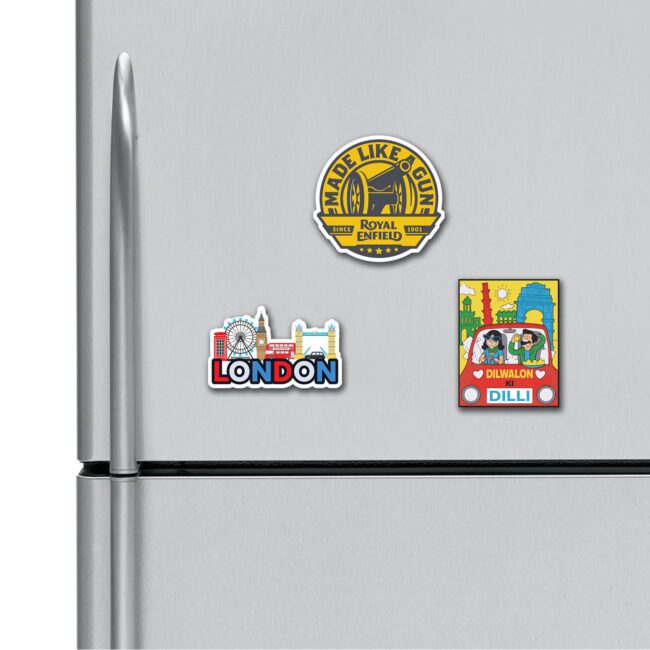Royal Enfield London Dilwaalon ki Dilli Fridge Magnets Combo