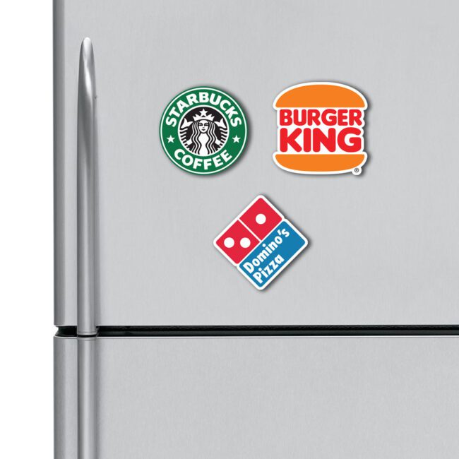 Starbucks Burger King Dominoz Logo's Fridge Magnets Combo