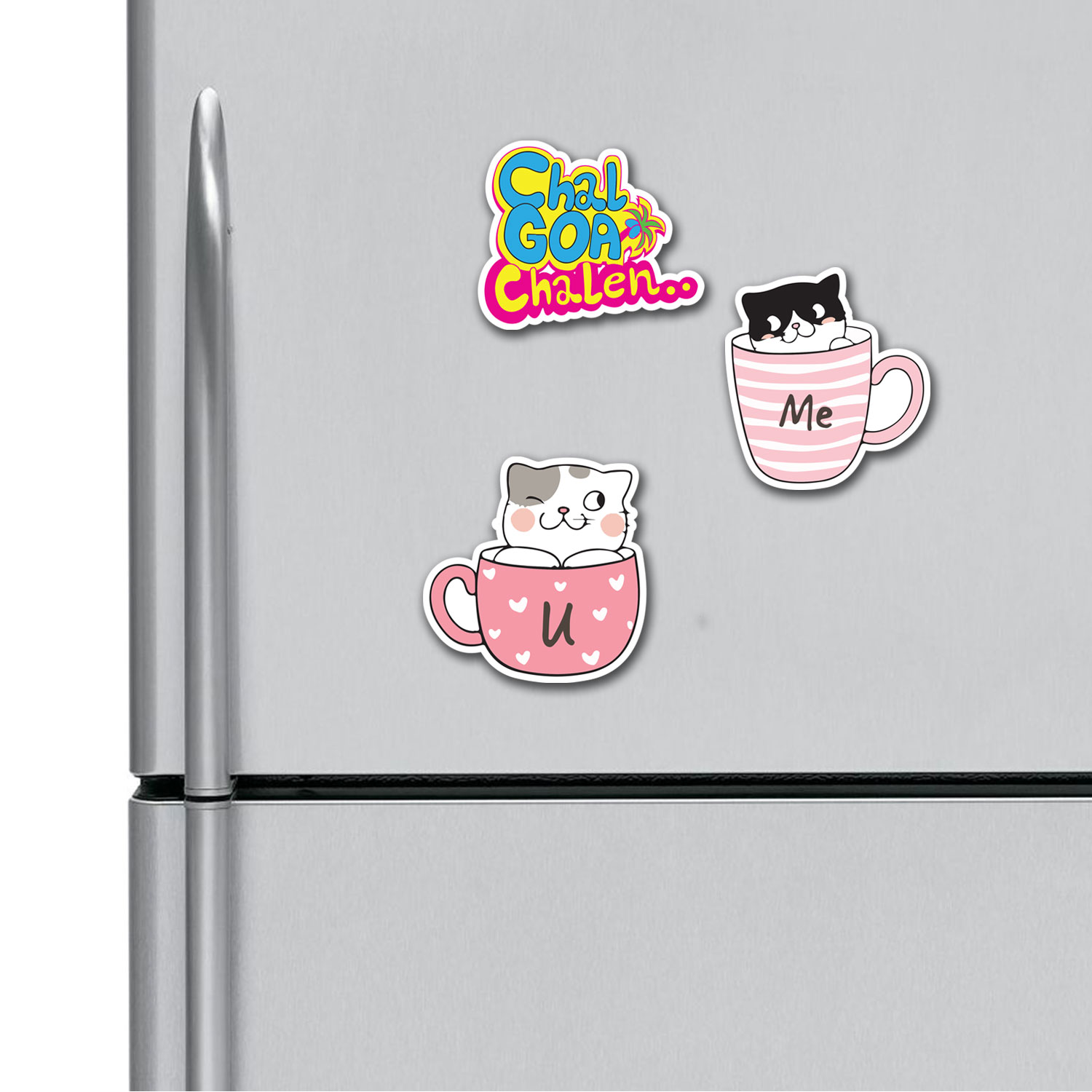 Chal Goa Chale U & Me Fridge Magnets Combo