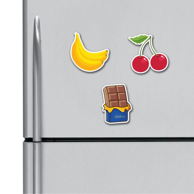 Banana Cherry Chocolate Fridge Magnets Combo