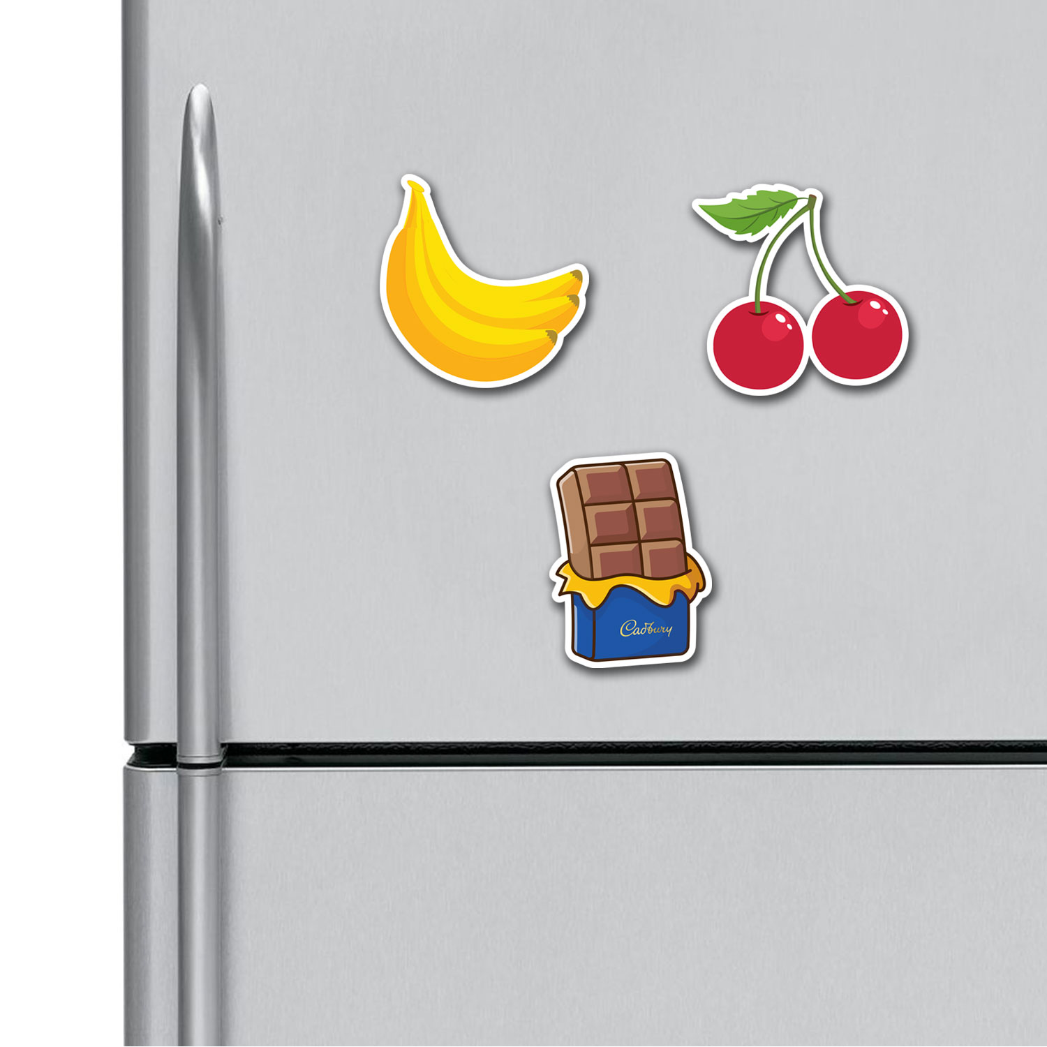 Banana Cherry Chocolate Fridge Magnets Combo