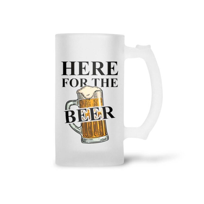 Here For The Beer Frosted Beer Mug - Image 2