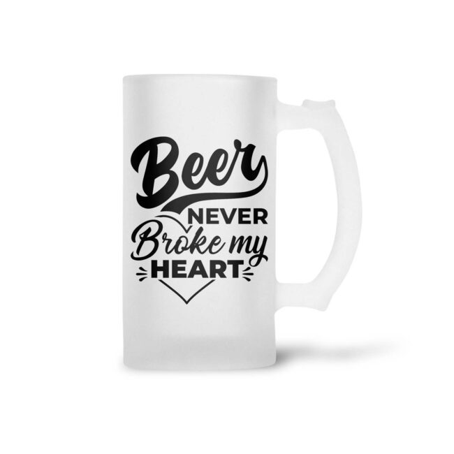 Beer Never Broke My Heart Frosted Beer Mug - Image 2