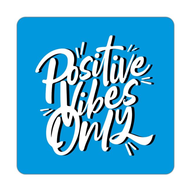 Positive Vibes Printed Table Coasters Set - Image 2
