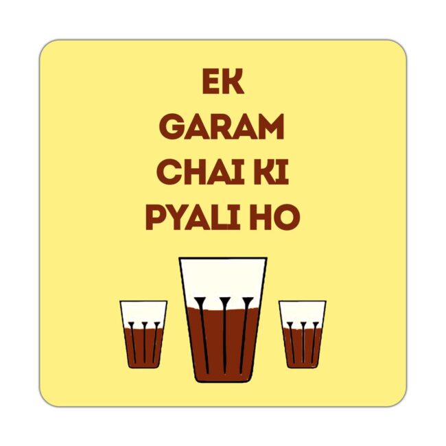 Tea Quotes Printed Table Coasters Set - Image 3