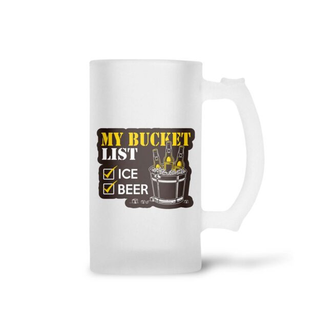 My Bucket List Ice Beer Frosted Beer Mug - Image 2