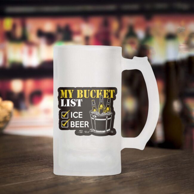 My Bucket List Ice Beer Frosted Beer Mug