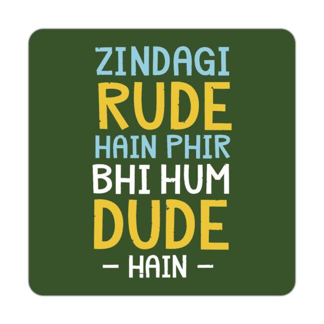 Funny Attitude Quotes Printed Table Coasters Set - Image 4