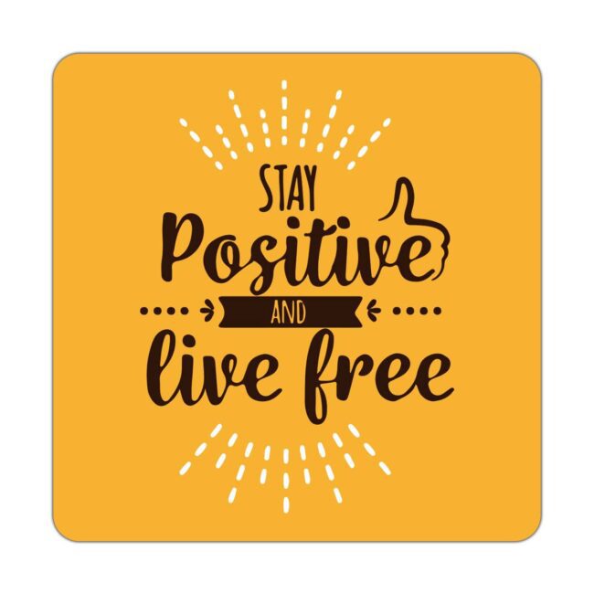 Positive Vibes Printed Table Coasters Set - Image 5