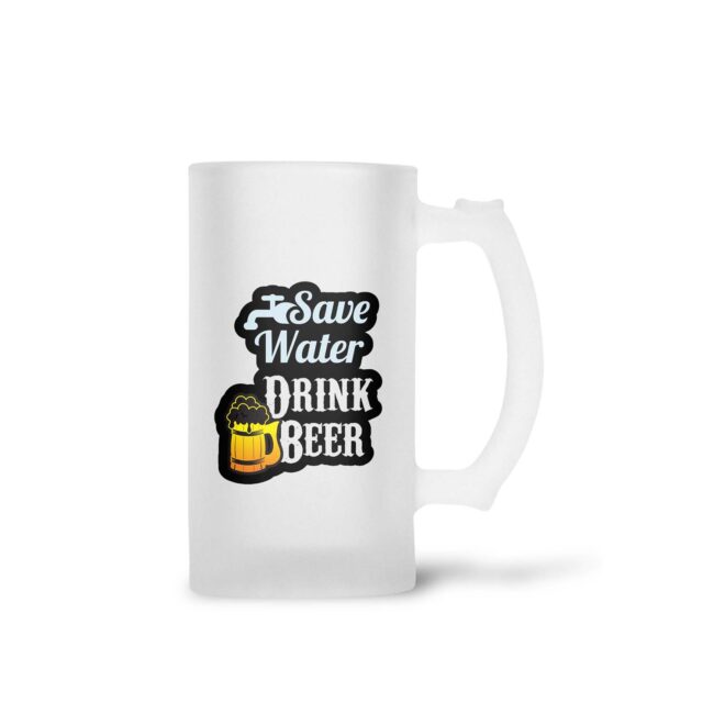 Save Water Drink Beer Frosted Beer Mug - Image 2