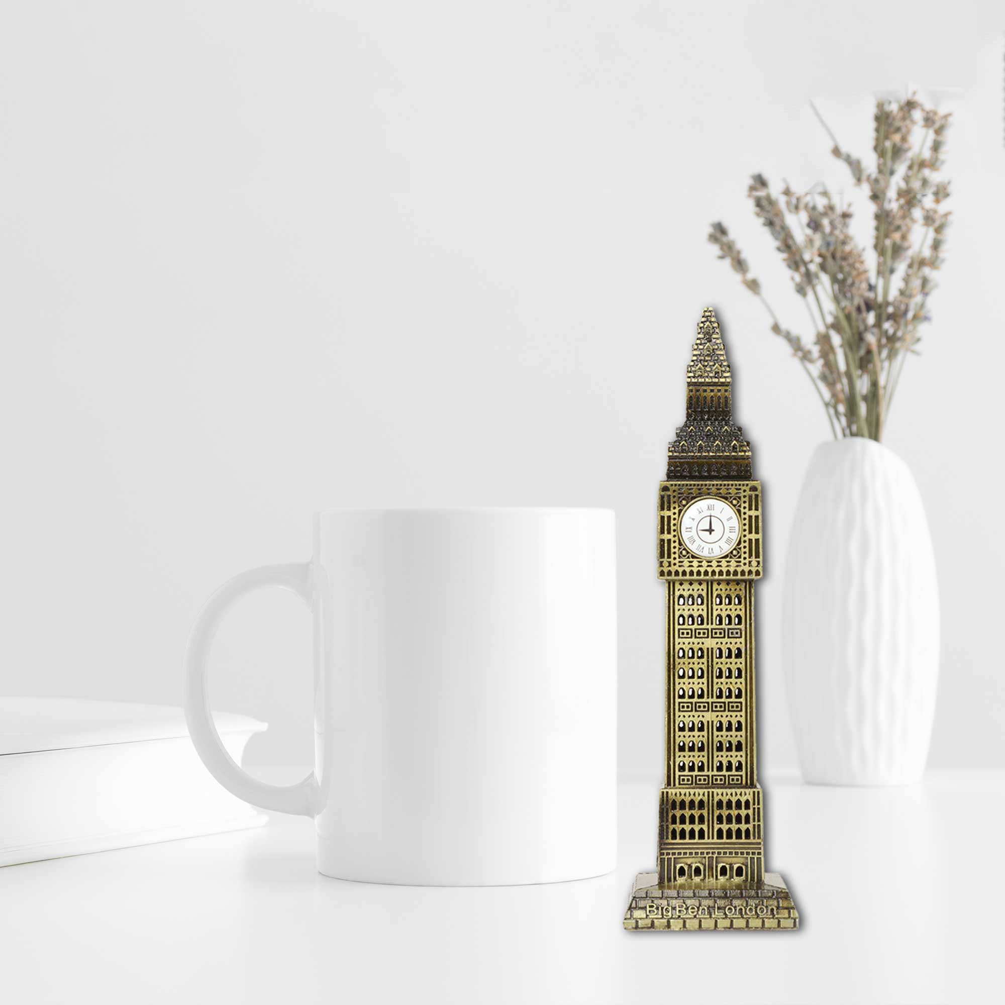 Big Ben London Tower Replica / Souvenir, Metal Antique Finish – 7 Inch