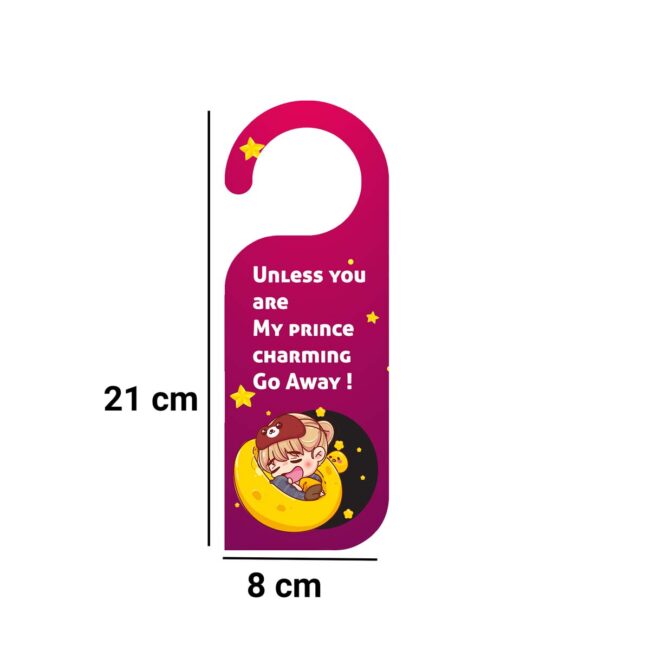 Unless You Are My Charming Go Away ! Door Knob Hanger Door Tag Sign - Image 3