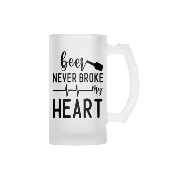 Beer Never Broke My Heart Frosted Beer Mug - Image 2