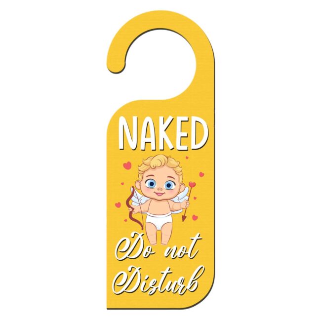 Naked Do Not Disturb Knob Hanger Door Tag Sign
