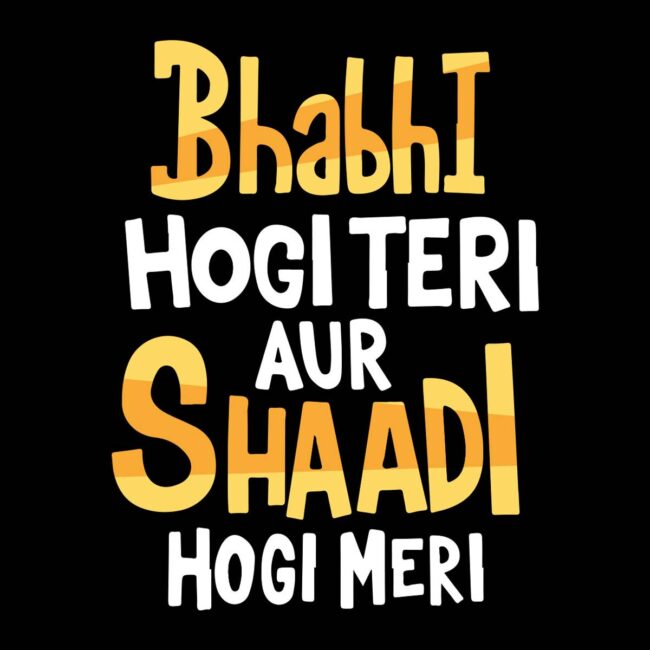 Bhabhi Quotes Illustration Printed Table Coasters Set - Image 3
