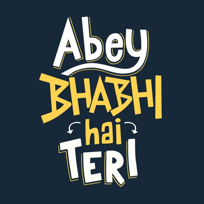 Bhabhi Quotes Illustration Printed Table Coasters Set - Image 2