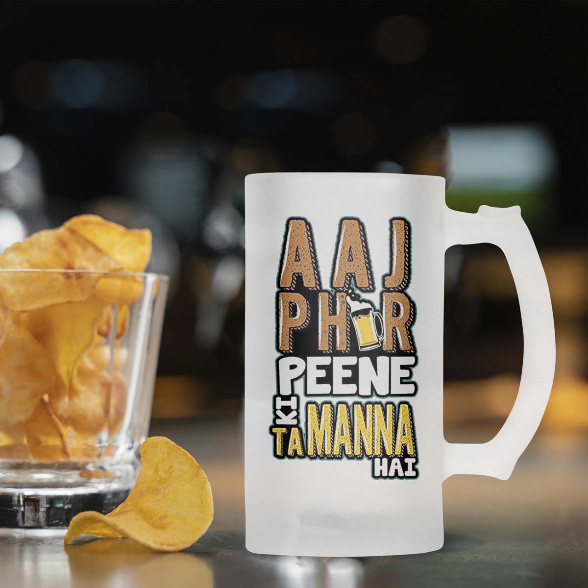 Aaj Phir Peene Ki Tamanna Hai Frosted Beer Mug