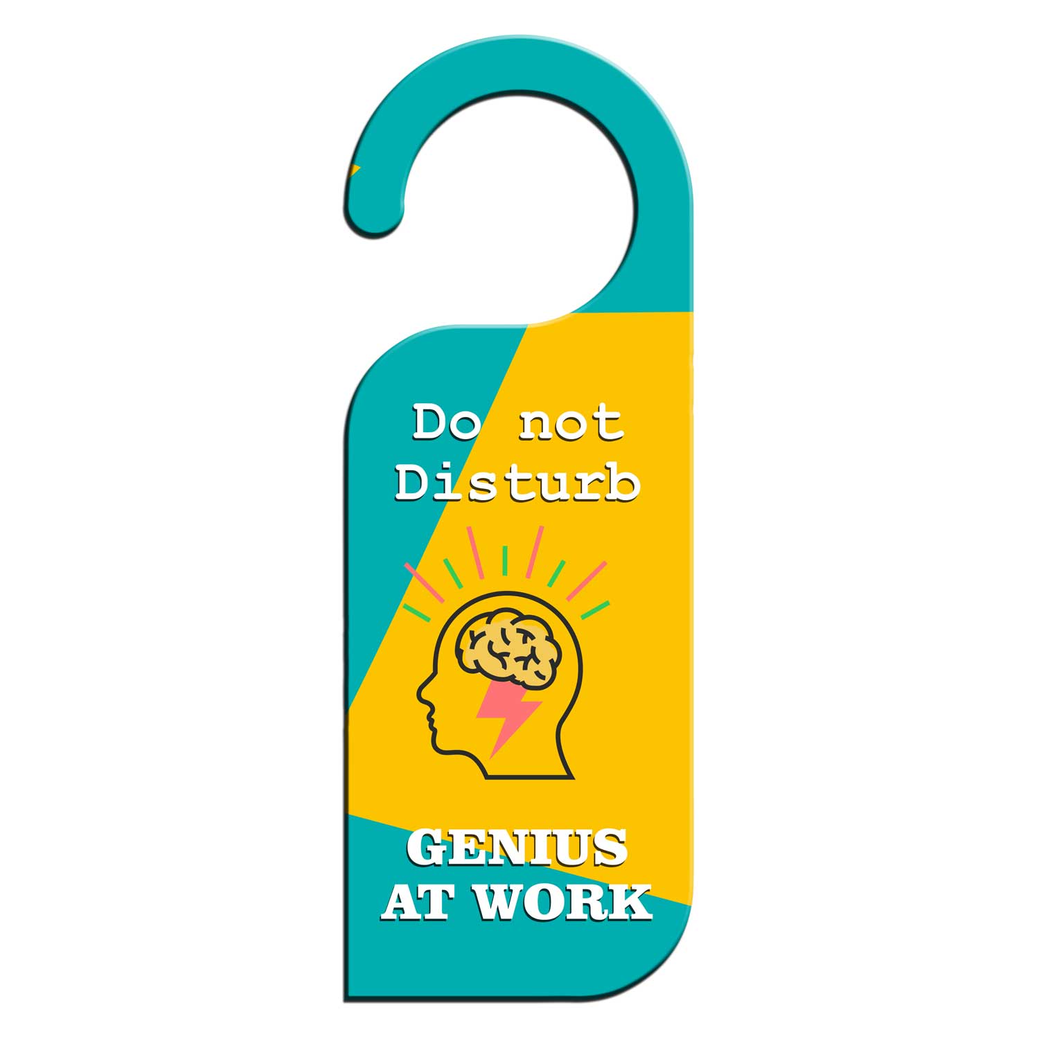 Do Not Disturb Genius At Work Door Knob Hanger Door Tag Sign