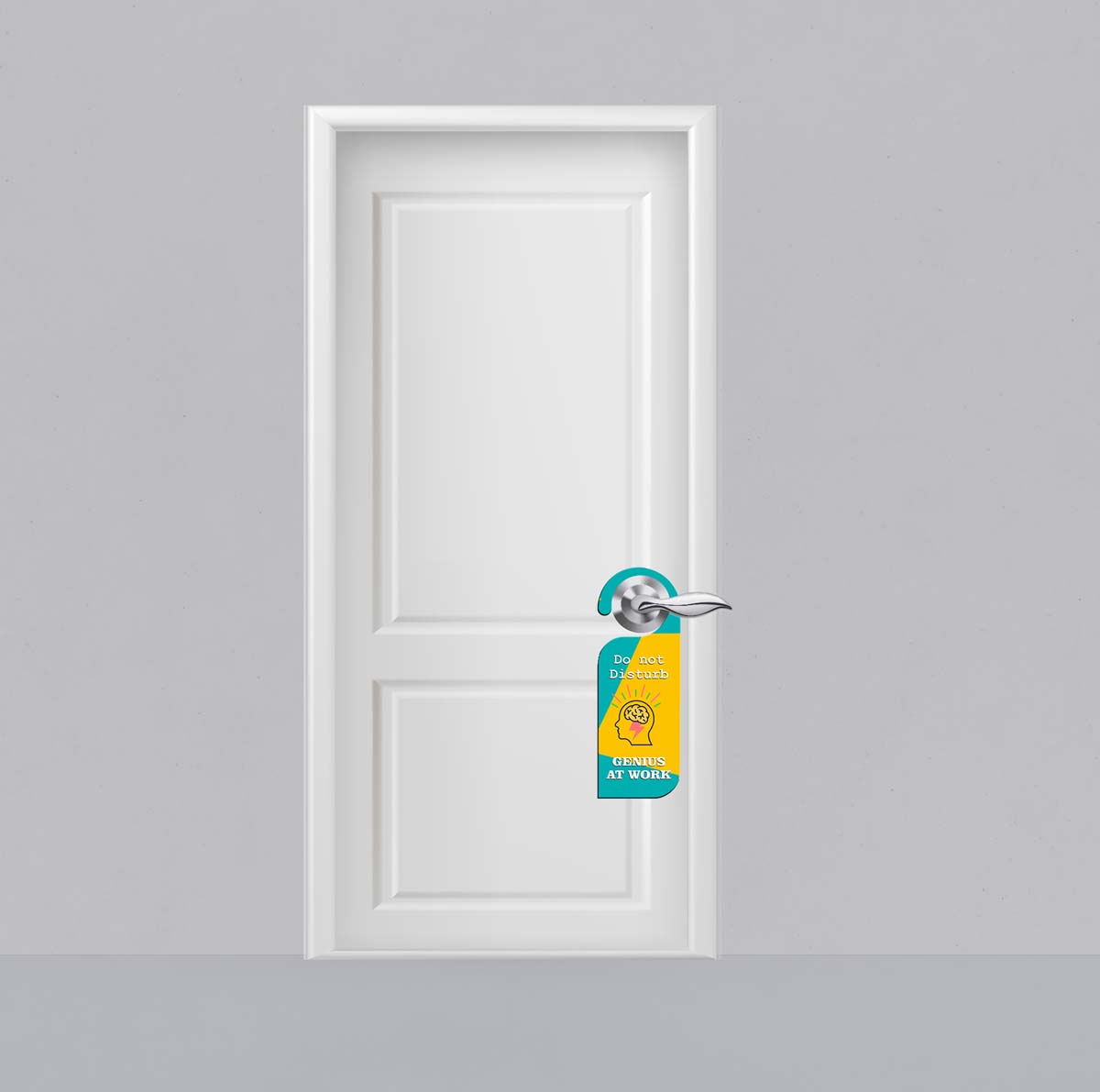 Do Not Disturb Genius At Work Door Knob Hanger Door Tag Sign - Image 2