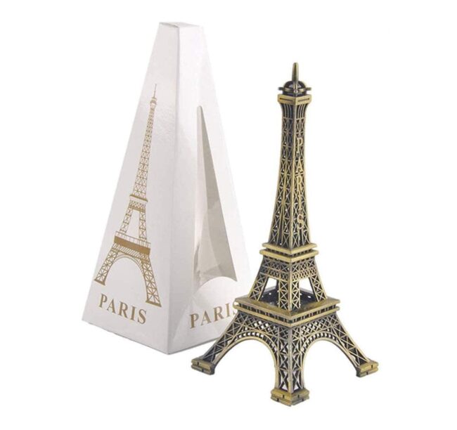 Medium Size Eiffel Tower Replica / Souvenir, Metal Antique Finish - 7 inch - Image 5
