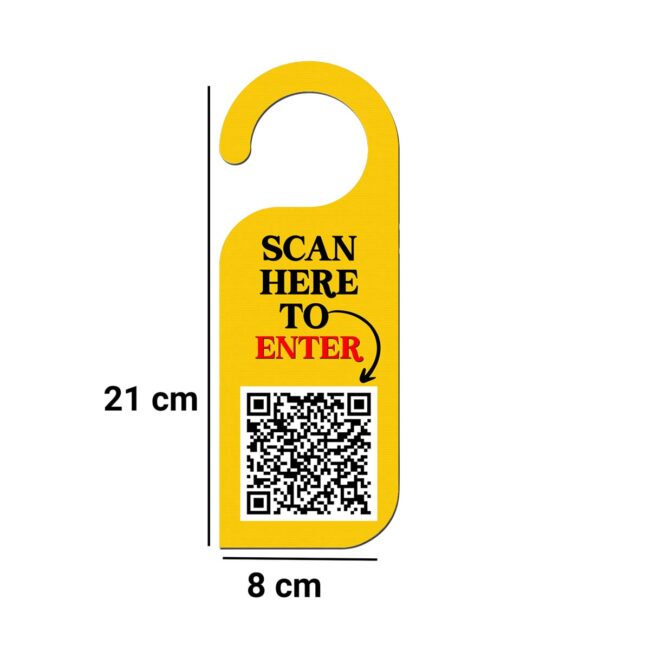 Scan Here To Enter Knob Hanger Door Tag Sign - Image 3