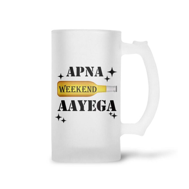 Apna Weekend Aayega Frosted Beer Mug - Image 2