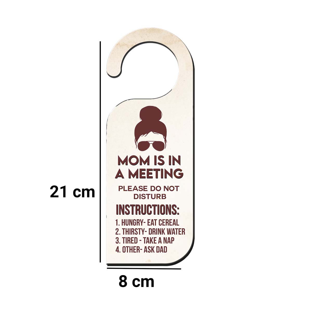 Mom Is in a Meeting Please Do Not Disturb Meeting  Hanger Door Tag Sign