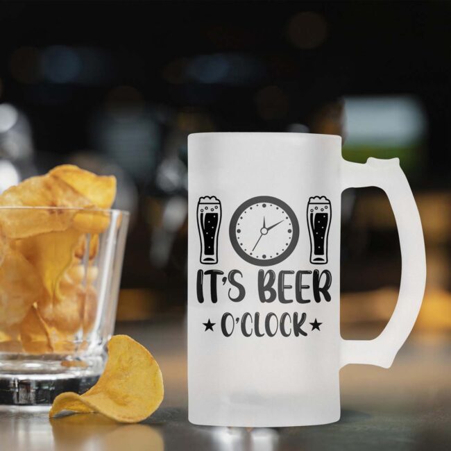 It's Beer-O-Clock Frosted Beer Mug