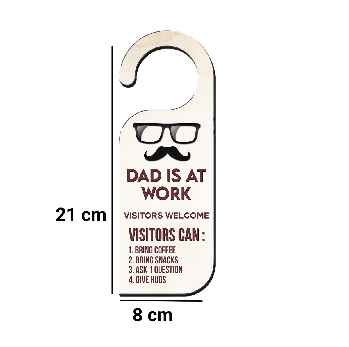 Dad Is At Work Vistors Welcome Meeting Hanger Door Tag Sign - Image 3