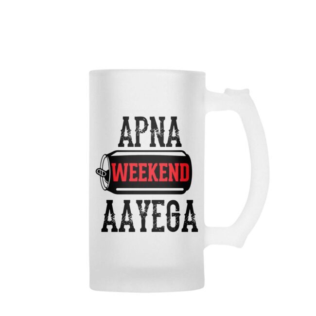Apna Weekend Aayega Frosted Beer Mug - Image 2