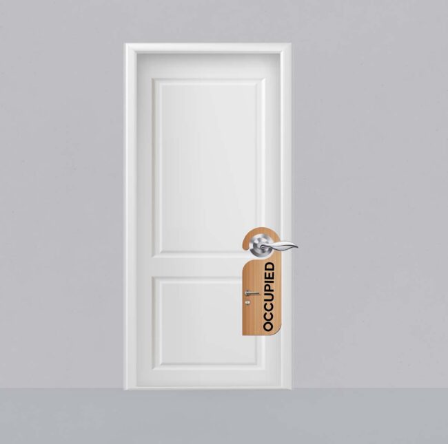 Occupied Knob Hanger Door Tag Sign - Image 2