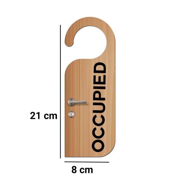 Occupied Knob Hanger Door Tag Sign - Image 3