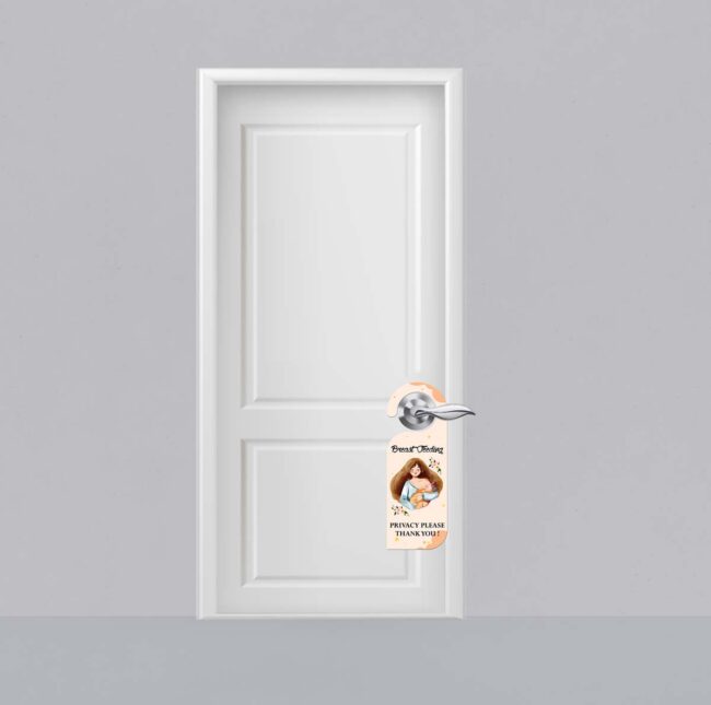 Breast Feeding Privacy Please Thank You !  Knob Hanger Door Tag Sign - Image 2