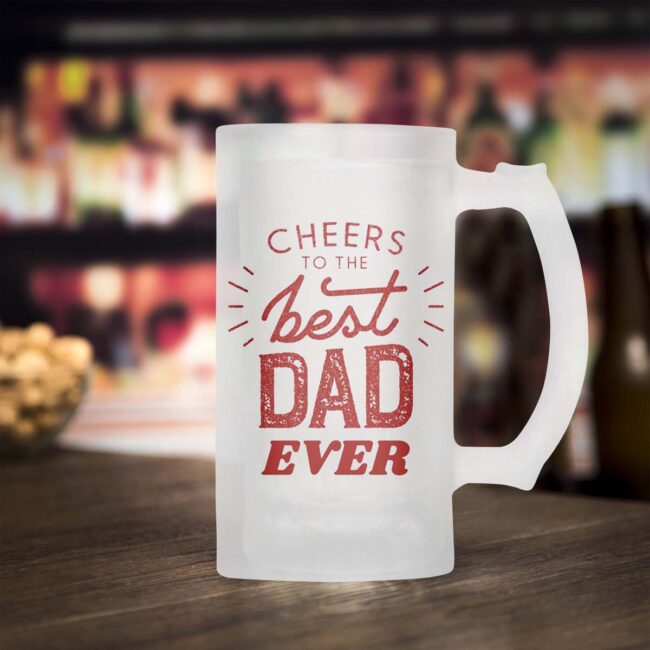 Cheers To The Best Dad Ever Frosted Beer Mug