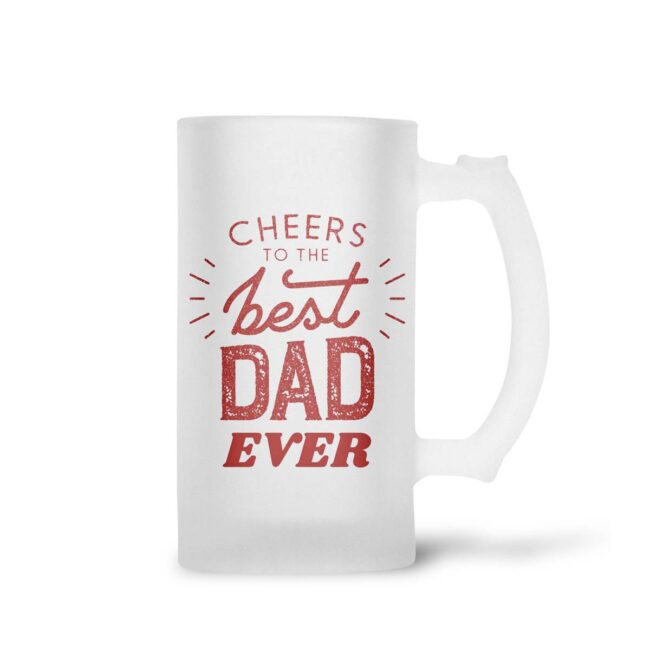 Cheers To The Best Dad Ever Frosted Beer Mug - Image 2