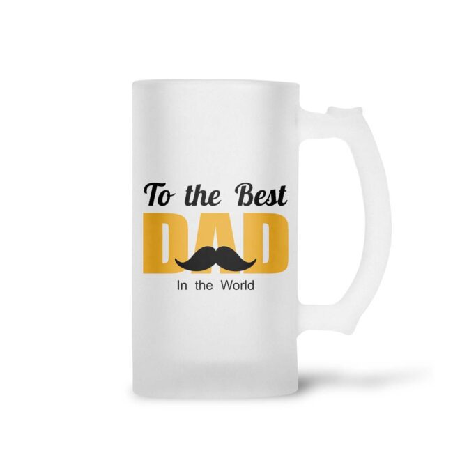 To The Best Dad In The World Frosted Beer Mug - Image 2