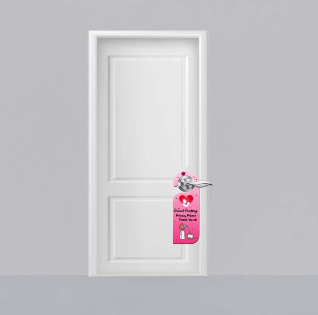 Breast Feeding Privacy Please Thank You !  Knob Hanger Door Tag Sign - Image 2