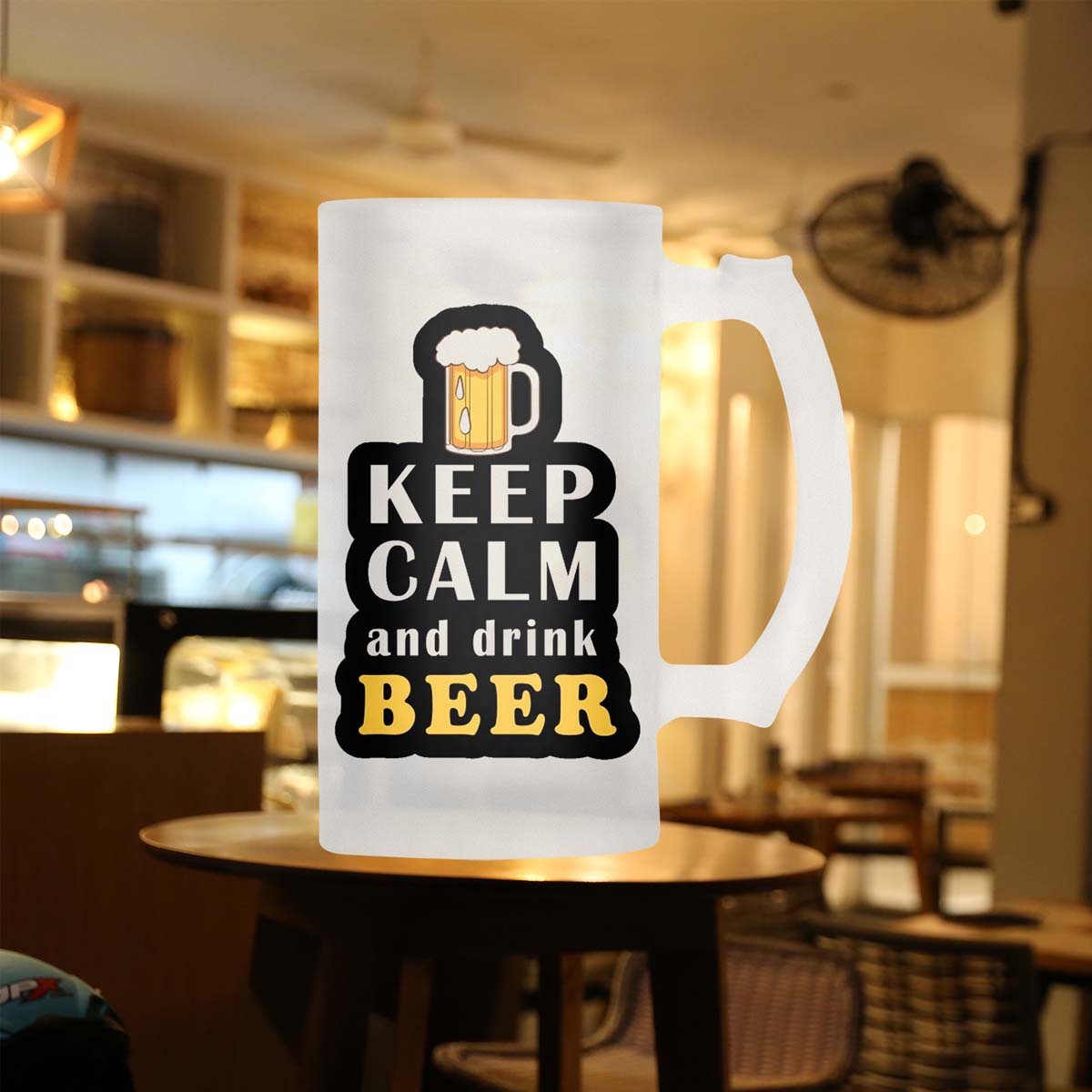 Keep Calm And Drink Beer Frosted Beer Mug