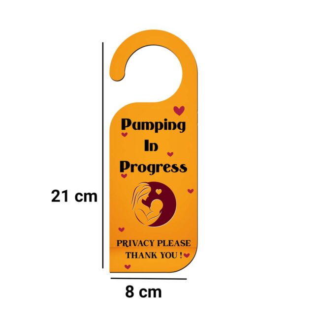 Pumping In Progress Privacy Please Thank You Knob Hanger Door Tag Sign - Image 3