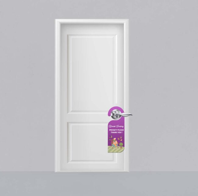 Breast Feeding Privacy Please Thank You !  Knob Hanger Door Tag Sign - Image 2