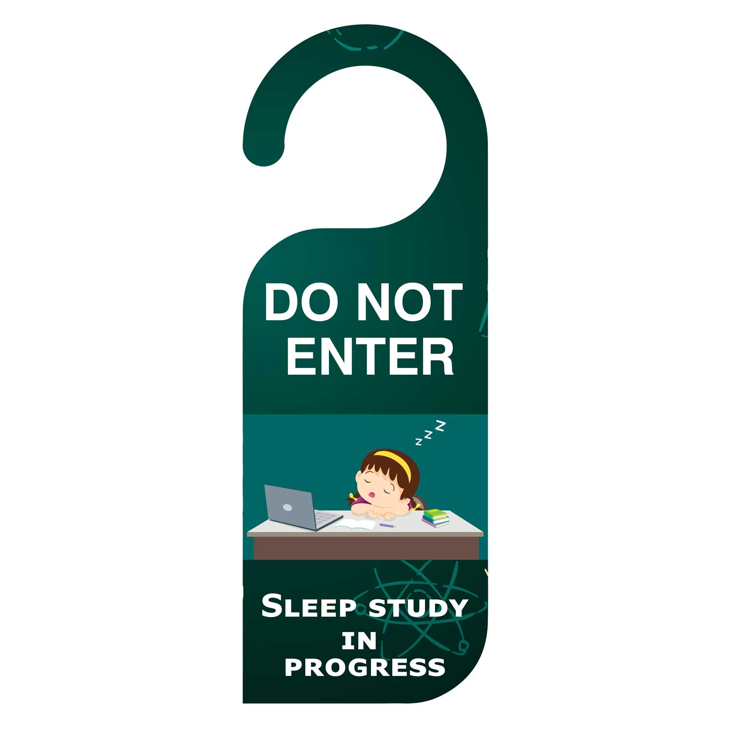 Do Not Enter Sleep Study In Progress Door Knob Hanger Door Tag Sign