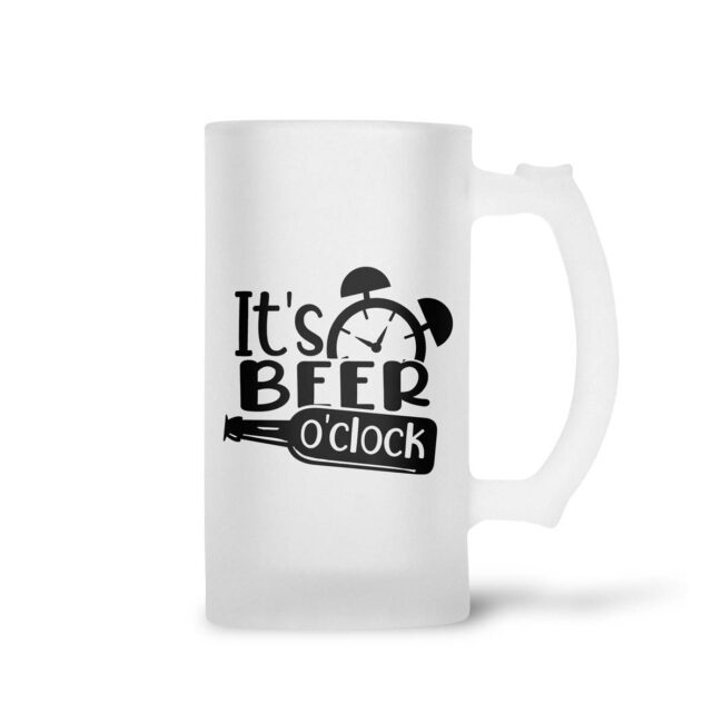 It's Beer-o-clock Frosted Beer Mug - Image 2